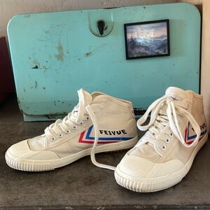 Cream Feiyue dojo sneakers UNISEX size US7 UK 38 CM 24